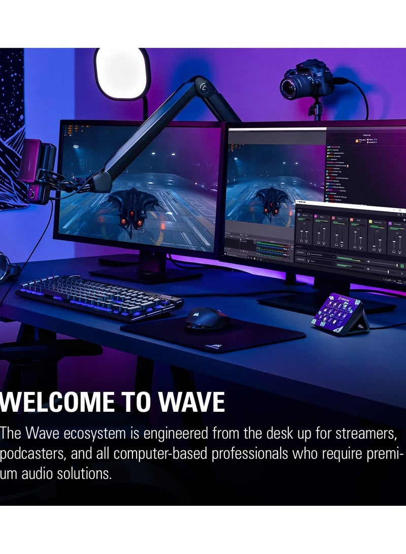 إلجاتو ذراع ميكروفون Elgato Wave - ذراع بث احترافي مع قنوات إدارة الكابلات، مشبك مكتب، محولات خيط 1/4"، قابل للتعديل بالكامل، مثالي للبودكاست، البث، الألعاب، المكتب المنزلي، التسجيل - Image 4
