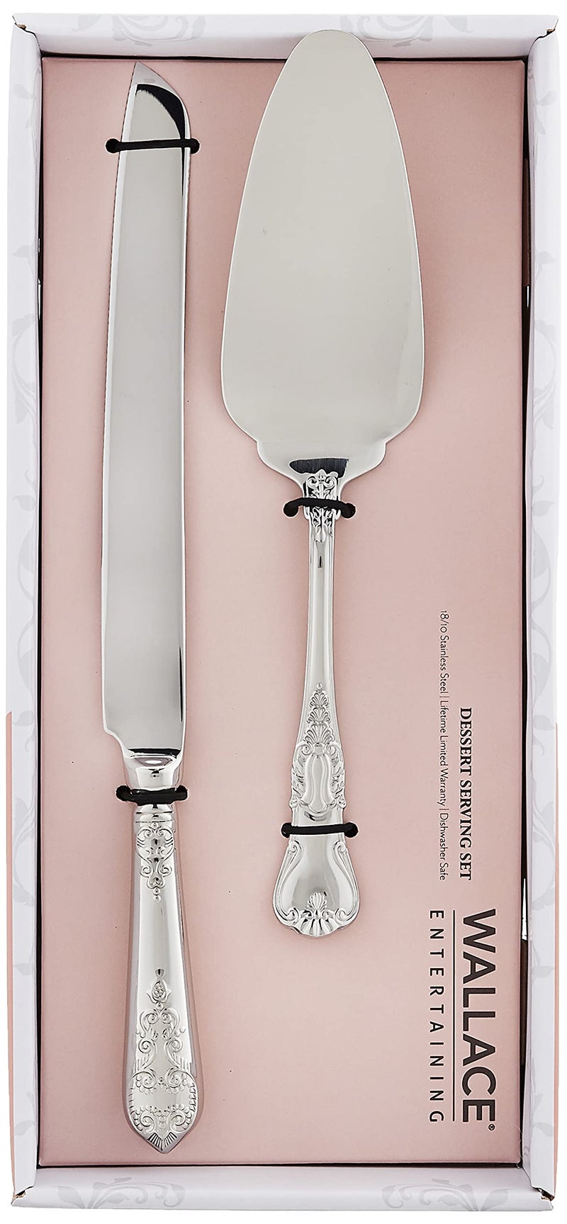 Wallace Hotel Pie Server and Cake Knife Set,Silver - Image 3