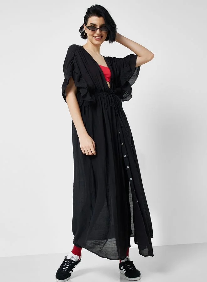 Urban Minx Urban Minx Ruffle Sleeve Dress