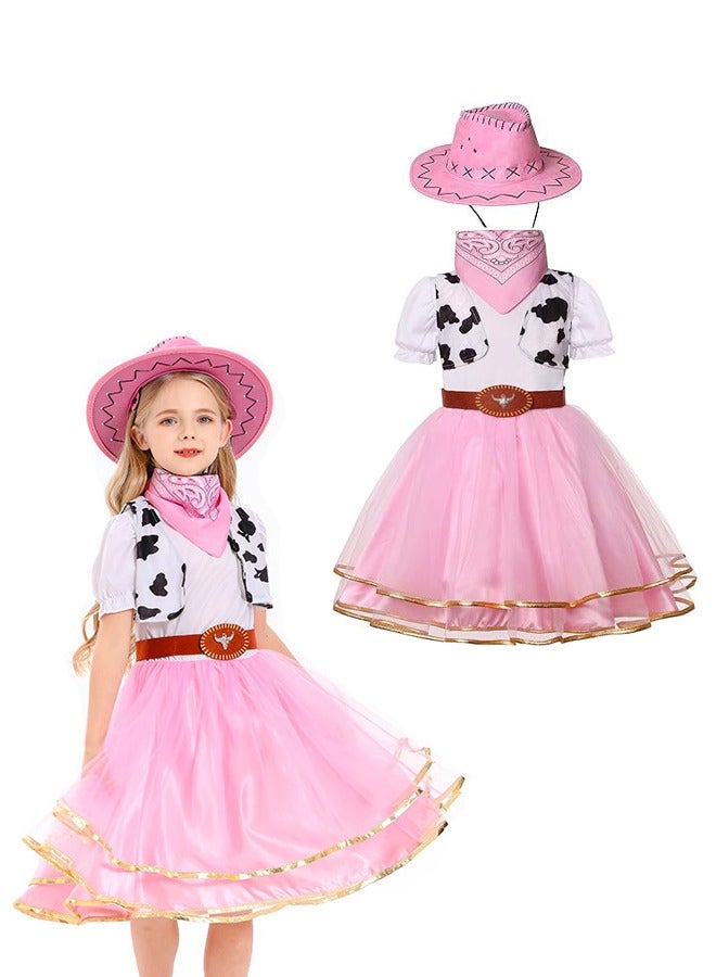 ثوب راعية البقر التنكّري فوق لـ أطفال بنات كوزبلاي تجهيزاتِ حزبِ