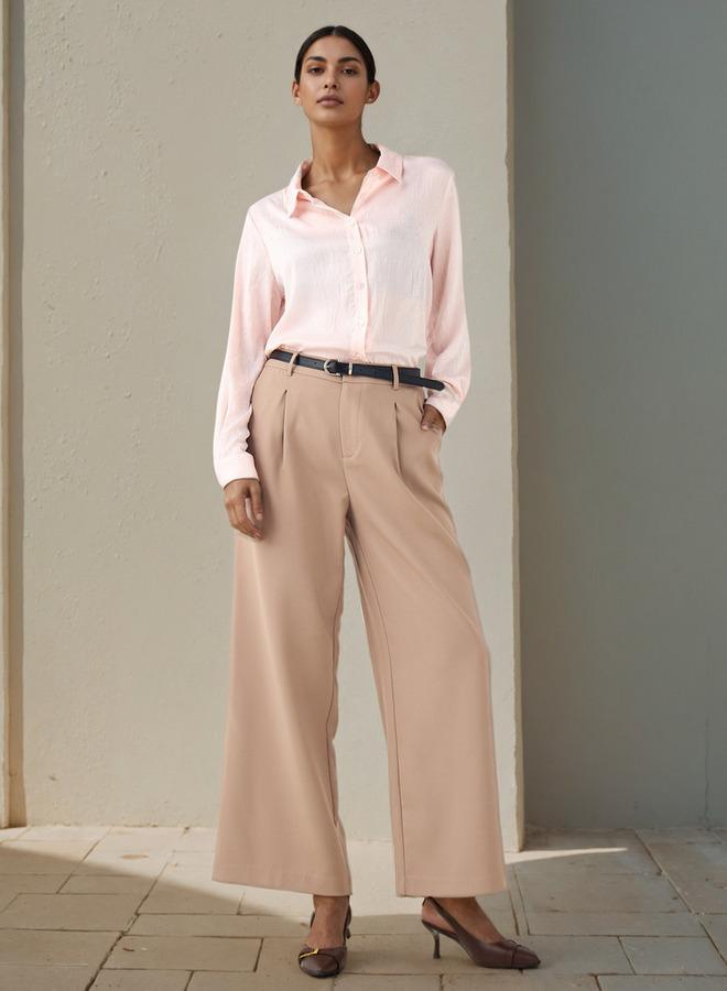 سبلاش فيڤ قميص فيسكوز بقصة عادية بنقوش وياقة - Image 2