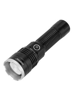 GEEPAS Rechargeable LED Flashlight 20W| 2500 Lumens Output Perfect for Indoor and Outdoor Use| 5000 mAh Battery 10 Hours Continuous Working C-type charging with Aluminum Housing, Lithium Battery and 1000 M Distance Covering GFL51000 Black  - Image 1