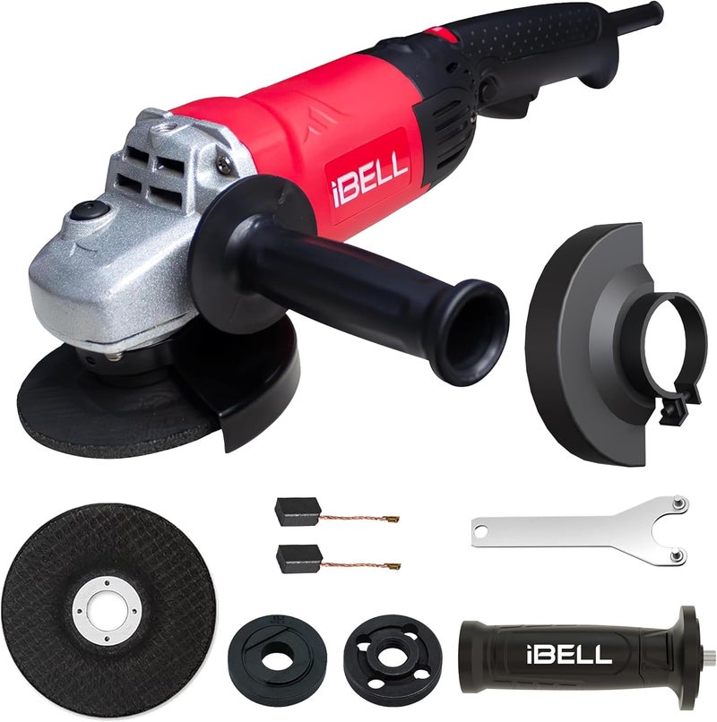 iBELL Angle Grinder AG25-50S | 1400W Heavy Duty | Copper Armature | 125mm/5" Disc | 500–9000 RPM Variable Speed | With Grinding Wheel & Guard | Powerful & Durable - Image 1