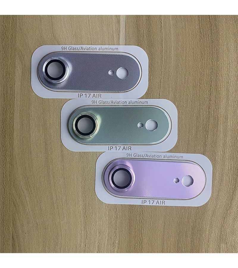 CD Pattern Lens Protector Compatible With iPhone 17 Air Light Green 1 To 1 Retain Original Lens Design Shatterproof 9H Tempered Glass Camera Screen Protector Suitable For Phone Cases Decorations Protection - Image 2