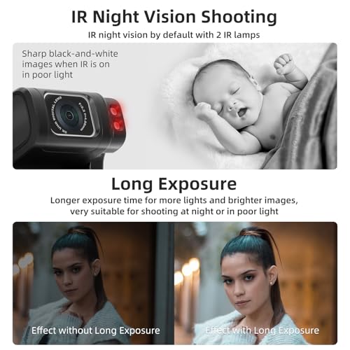 ORDRO M3 Handheld Digital Camera, 5K Video Camcorder 48MP 4K/60fps, 3.5'' Flippable Screen 3250mAh Battery WiFi IR Night Vision Camera for YouTube Vlogs w/64G Card - Image 5