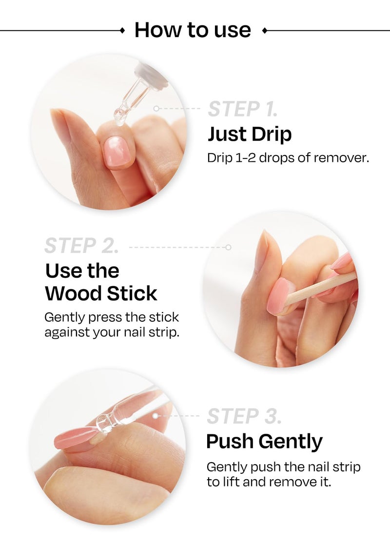 ohora Bundle Set (N Clean White Starter Kit) - White Solid Gel Nail Strips with UV/LED Lamp and Mini Remover, Salon-Quality, Long Lasting, Easy to Apply, Remove, Prep Pads, Nail File, Wooden Stick - Image 5