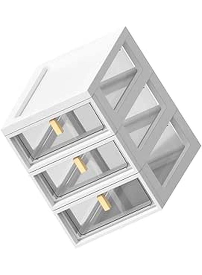 Clear Plastic Drawer Organizer Box for Office Home Desk and Jewelry Storage - Image 1