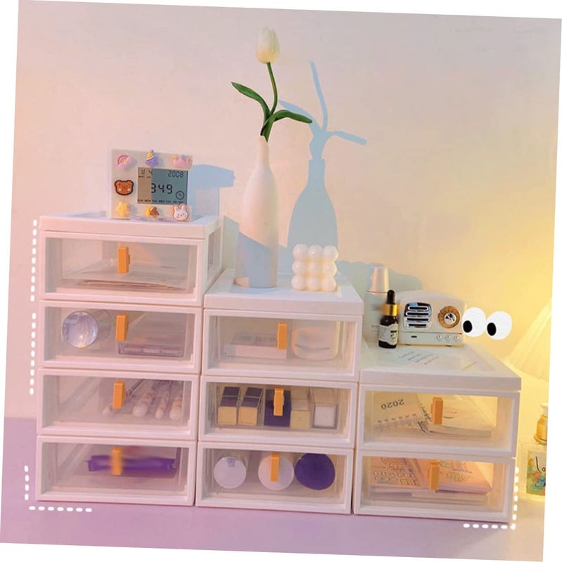 Clear Plastic Drawer Organizer Box for Office Home Desk and Jewelry Storage - Image 4