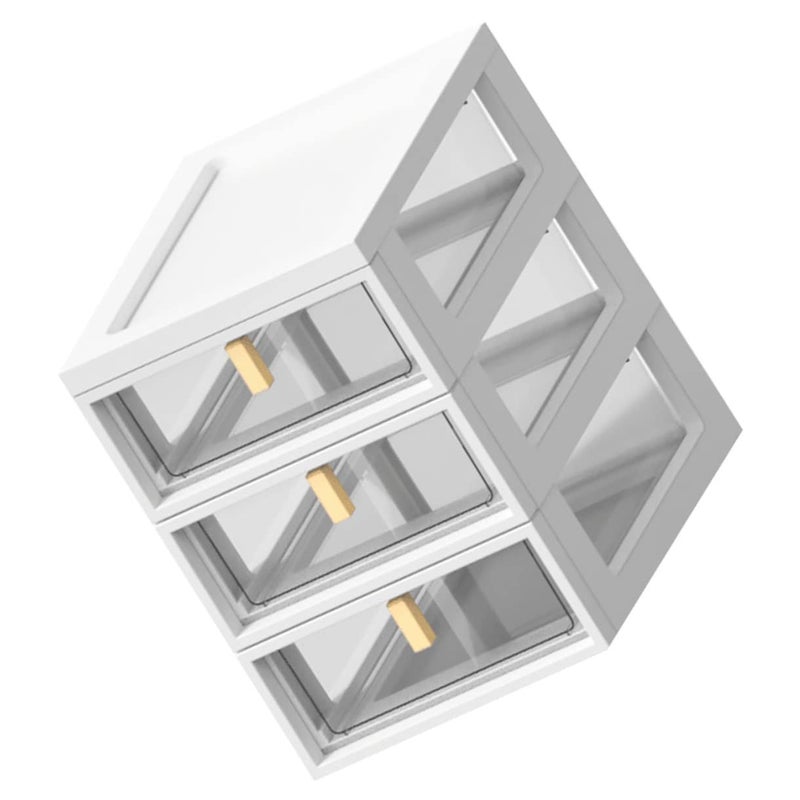 Clear Plastic Drawer Organizer Box for Office Home Desk and Jewelry Storage - Image 2