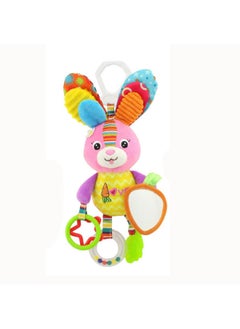 Happy Monkey Baby Bed Hanging Animal Rattle Pendant Toddler With Teeth Bb Ring Paper Plush Toy-Color:H026D Multi-eared Rabbit