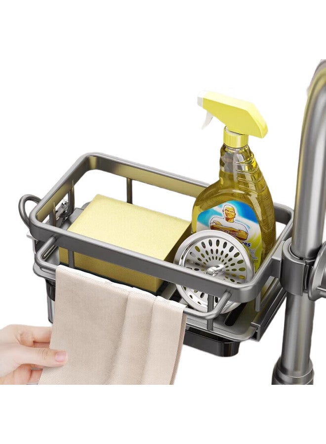 Additive Degree Jiadu Kitchen Faucet Storage Rack, Dishwashing Sink, Vegetable Washing Basin, Multifunctional Sponge Cloth Draining Storage Shelf - Image 3