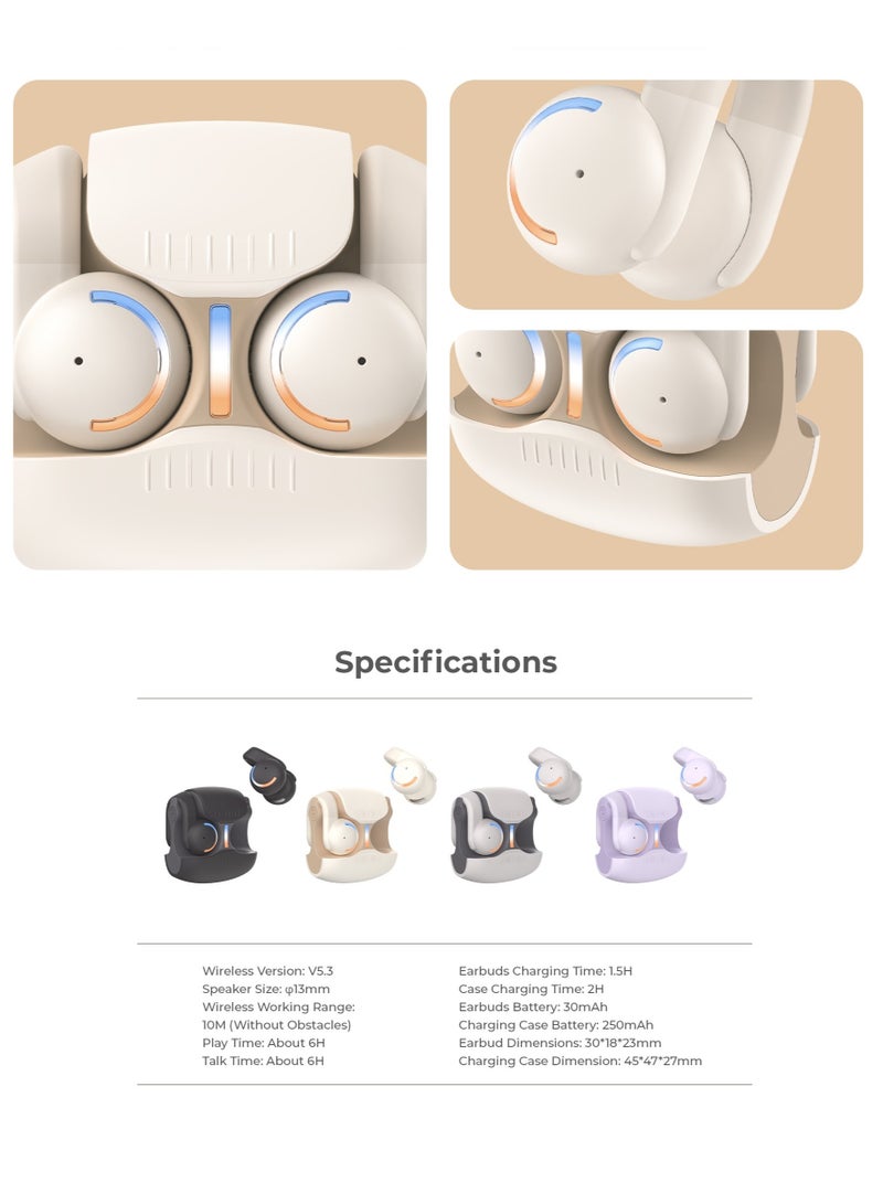 havit Open Ear Wireless Clip Earbuds Bluetooth 5.3 Earpods for Android & iPhone – Sports Headphones with 3D Stereo Sound, Comfortable On-Ear Design, Perfect for Running, Cycling, Driving, Gym Workouts & Outdoor Activities – Sweatproof & Secure Fit (White/Grey) - Image 5