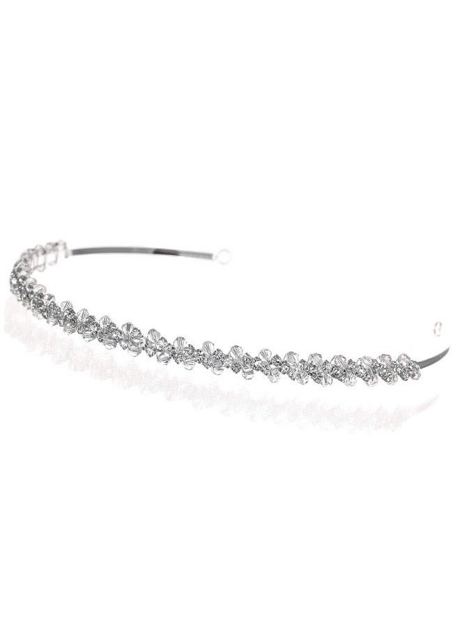 سامكي تاج العروسة، عصابة رأس لحفلات الزفاف، إكسسوارات شعر للنساء، للعروس  - Image 2