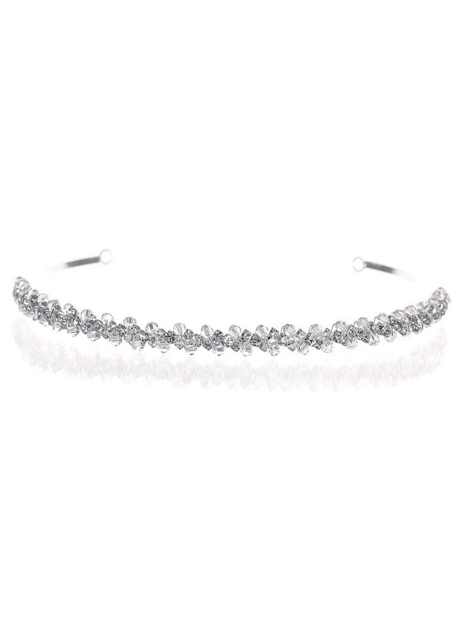 سامكي تاج العروسة، عصابة رأس لحفلات الزفاف، إكسسوارات شعر للنساء، للعروس  - Image 1