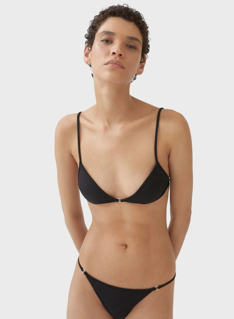 MANGO Metallic-detail bikini briefs