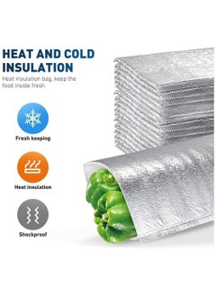 Y&D Reusable Insulation Bags Thermal Box Liners Metalized Lunch Food Shopping Bag Shipping Lining Waterproof Package (20 Pack, 8 In x 10 In)  - Image 2