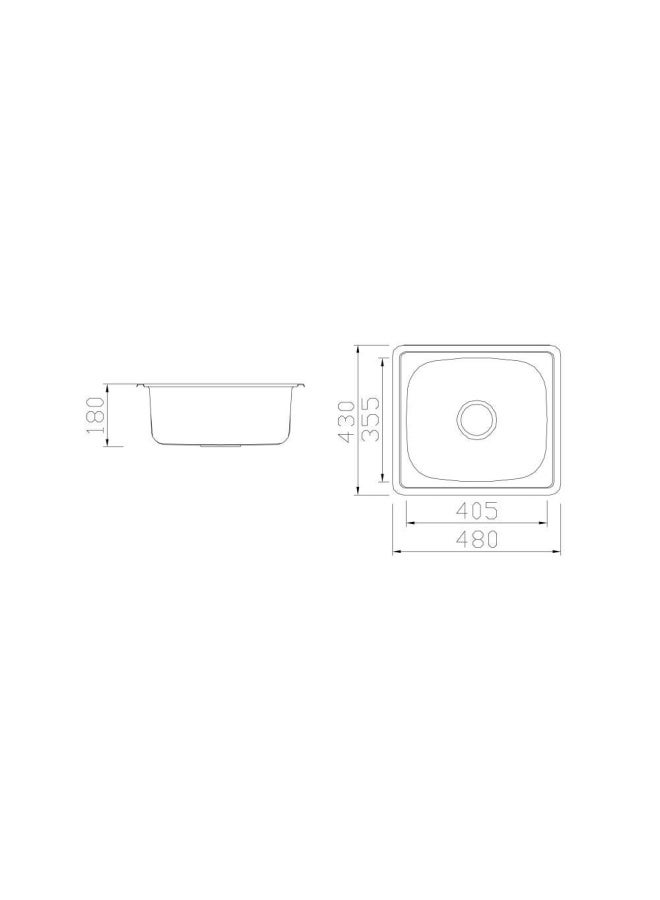 DANUBE HOME حوض المطبخ ميلانو Bl-604 Sb/Sq - Image 3