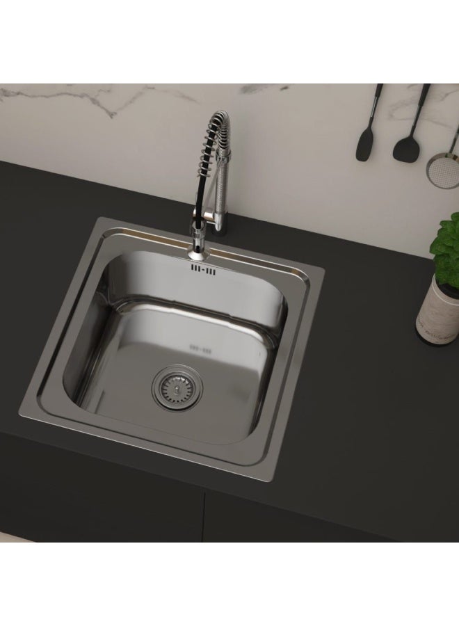 DANUBE HOME حوض المطبخ ميلانو Bl-604 Sb/Sq - Image 4