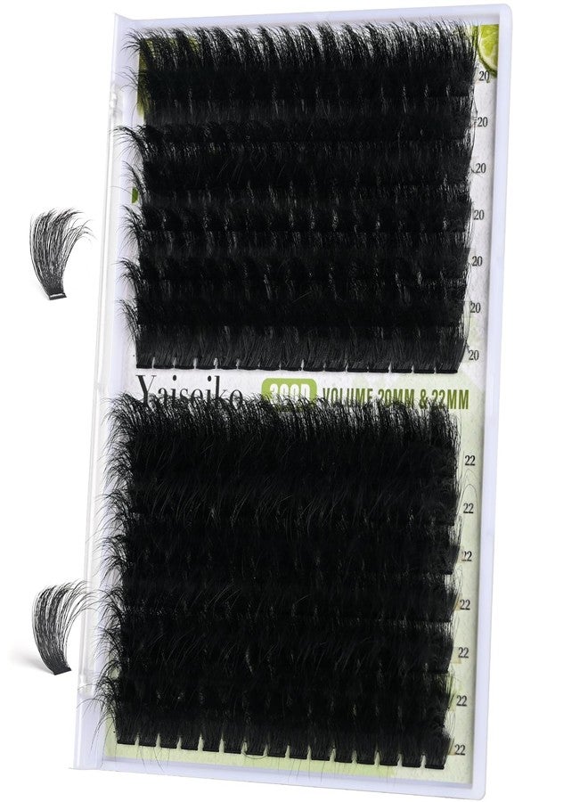 Yaiseiko Lash Clusters 300D Thick Long 20mm and 22mm Volume Cluster Eyelash Extensions 210Pcs Wispy Individual Lashes D Curly Waterproof Eyelash Clusters Soft False Eyelashes DIY at Home - Image 1