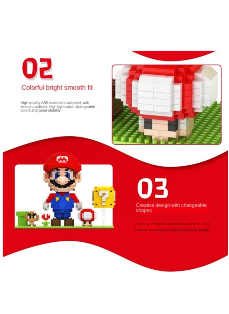 Y&D - Super Mario Bros Building Bricks Set DIY Block Building Set Classic Mini Building Bricks  Assembling Building Blocks Suitable - Image 1