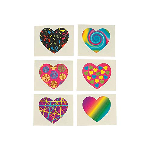 Fun Express Funky Heart Tattoos (72 pieces) - Image 1