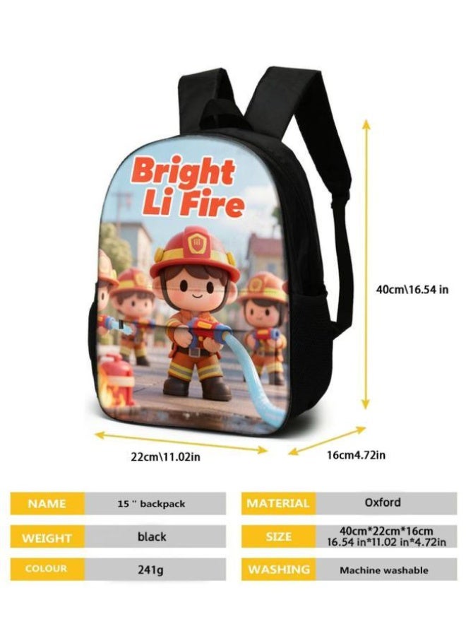 Bright Li Fire Three-piece set of cartoon bags, easily cope with various occasions (students, children, friends' outings, mountain climbing, schooling, etc.) | Backpack + hand-held + stationery bag | School season/holiday gifts - 109 - Image 5
