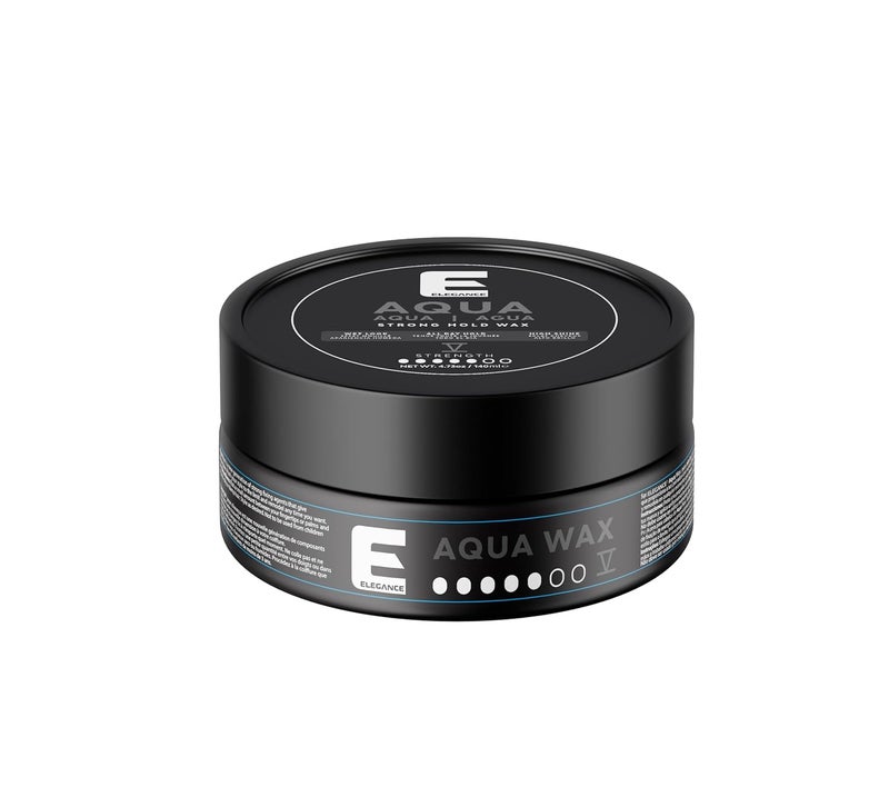 E Elegance Hair Products  Aqua Hair Styling Wax  V Strength  Strong Hold High Shine Wet Look Grey473 oz