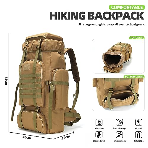 King'sGuard 70L Camping Hiking Backpack Tactical Backpack Military Molle Rucksack Backpack for Outdoor - Image 3