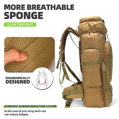 King'sGuard 70L Camping Hiking Backpack Tactical Backpack Military Molle Rucksack Backpack for Outdoor - Image 4