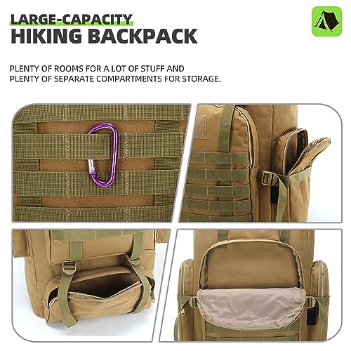King'sGuard 70L Camping Hiking Backpack Tactical Backpack Military Molle Rucksack Backpack for Outdoor - Image 5