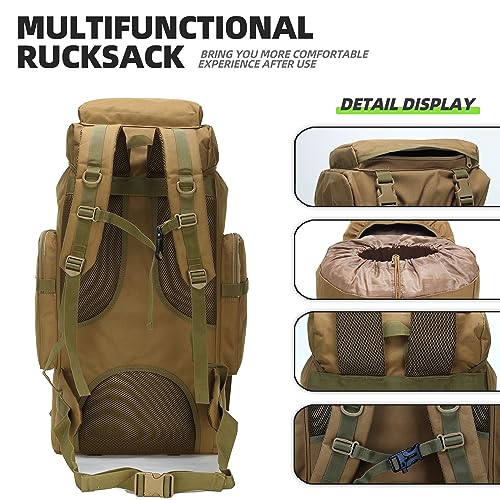 King'sGuard 70L Camping Hiking Backpack Tactical Backpack Military Molle Rucksack Backpack for Outdoor - Image 2