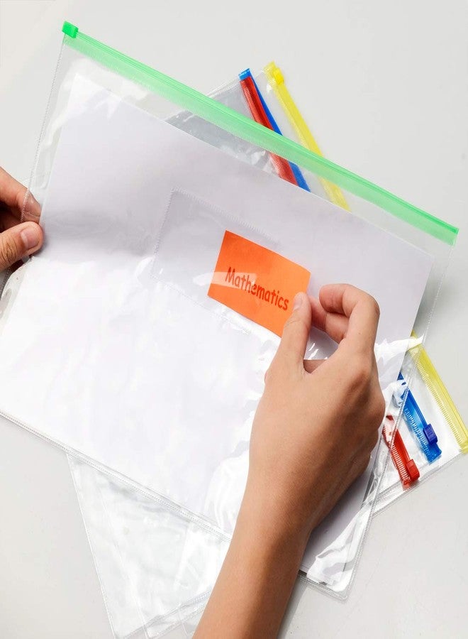 Umikk Zipper Pouch Document Bag, 26 Pcs Zip File Folders, PVC Waterproof Zip Document Filing Folder with 4 Colors, A4 Size/US Letter Size - Image 5
