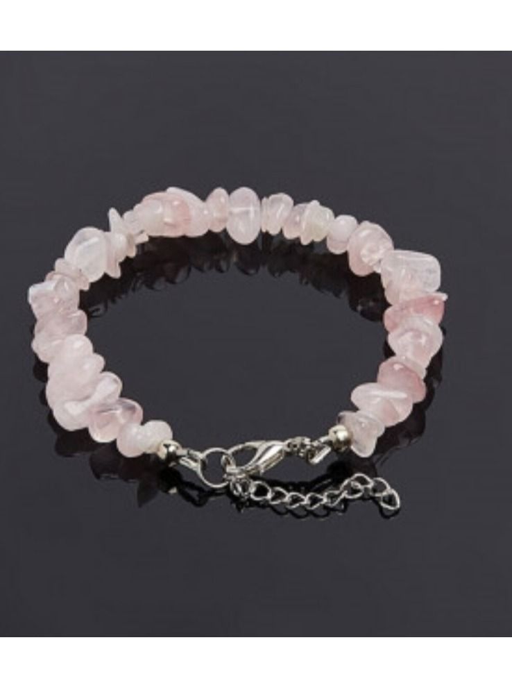 ار اند ار طقم عقد نسائى  واسواره من الروز كوارتز الطبيعى وكسر الكوارتز - Image 2