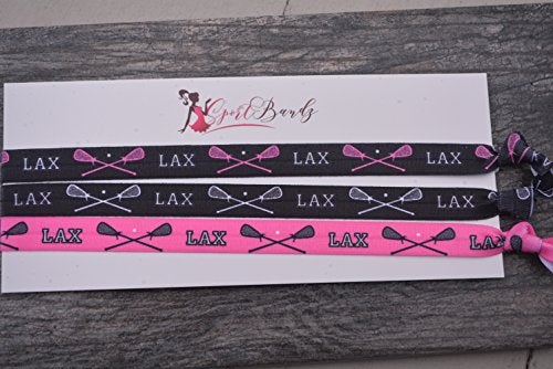 Infinity Collection Lacrosse Headbands for Girls – 3-Pack Non-Slip LAX Headbands with Silicone Grip – Pink and Black Athletic Hairbands for Lacrosse Players and Teams - Image 3