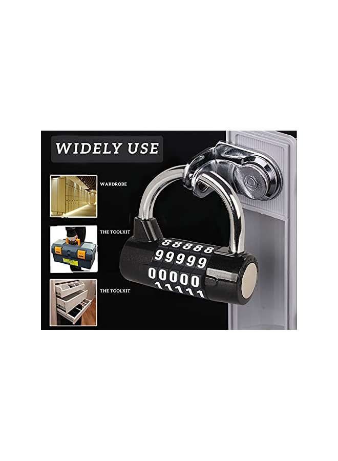 PROMASS PROMASS 1 Pack Combination Lock, Strong Padlock with Numbers Door Locker with Code Locker Lock Padlock for a Locker Luggage Locks  - Image 5