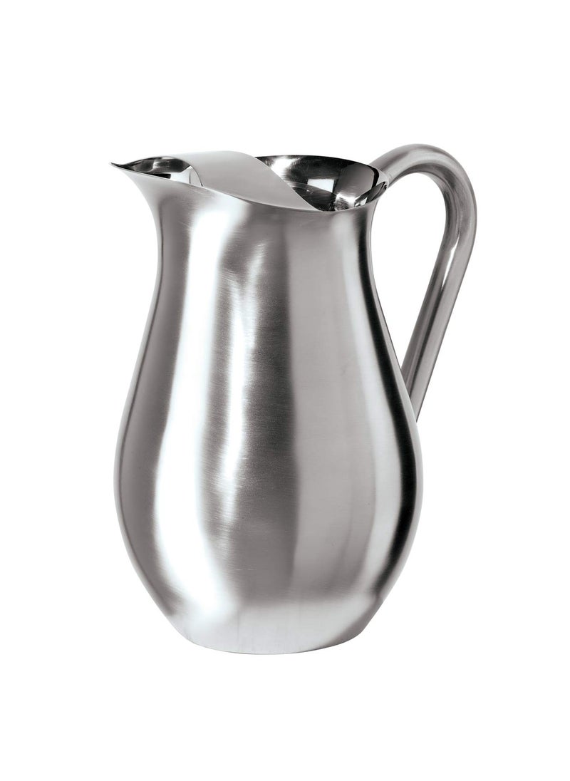 Oggi OGGI Stainless Steel Pitcher Stainless Steel Water wIce Guard Water Carafe Great Metal Container for Entertaining Ideal 68oz  2 Lt Drink Pitcher 