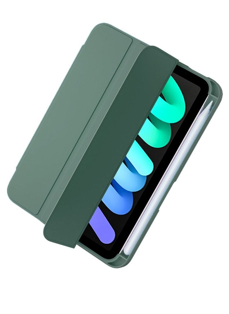 iPad Mini 6 Cover with Pencil Holder Silicone Smart Folding Case Compatible with Apple iPad Mini 6 2021 8.3 Inch