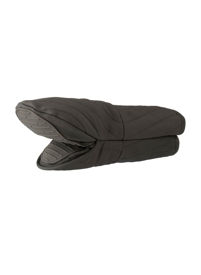 Dania Gray cloth and silicone thermal insulating gloves  - Image 2