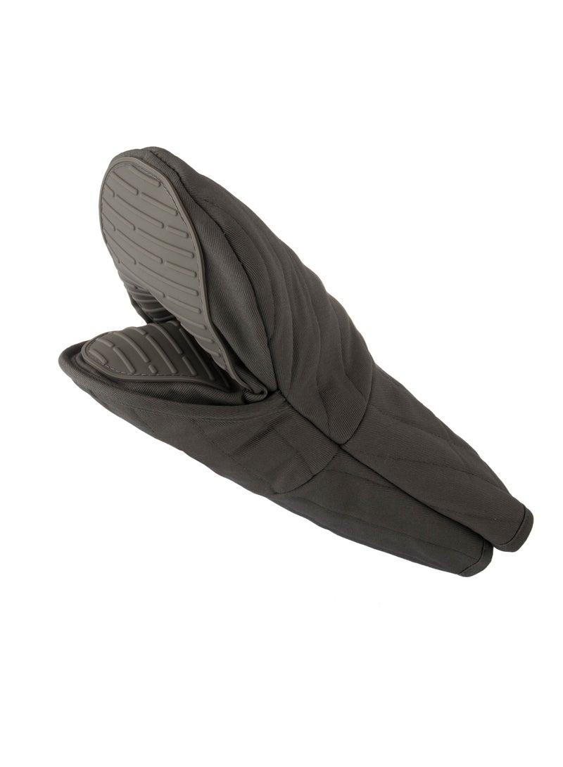 Dania Gray cloth and silicone thermal insulating gloves  - Image 1