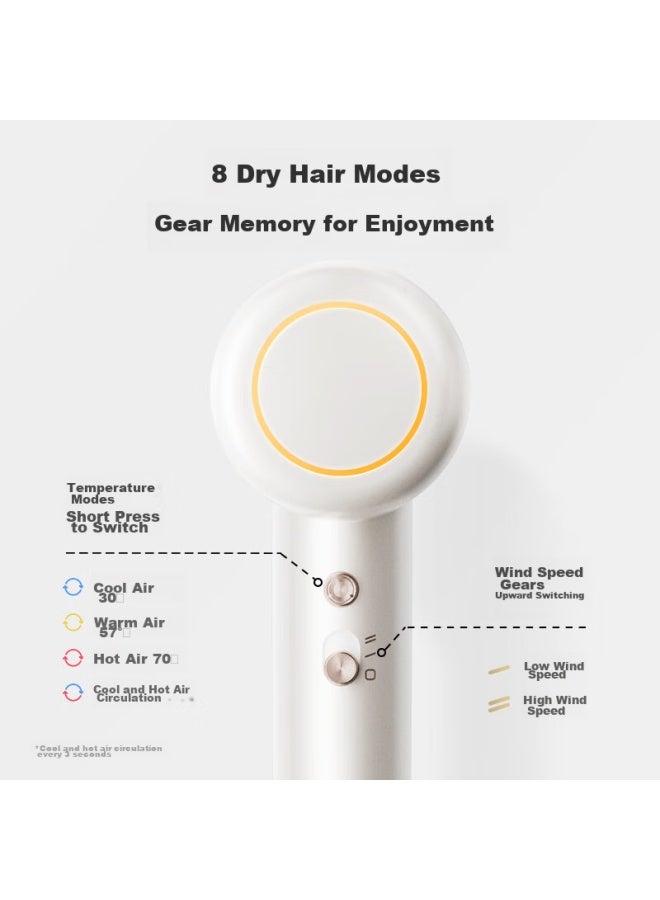JD.com Jd Jingzao Smart High-speed Hair Dryer Air White 5 Billion Negative Ions Hair Dryer For Home Use, Quiet, High-power, Hair-friendly, Hair-protecting Electric Hair Dryer, Dormitory, Qixi Valentine's Day Gift - Image 4