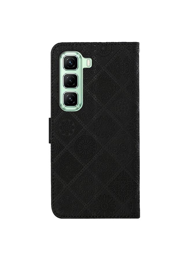 اس-توب جراب لهاتف Infinix Hot 50 4G مصنوع من الجلد بنمط عرقي منقوش - Image 3