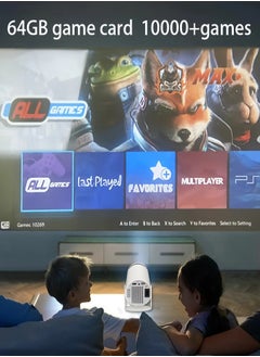 JAJEEK 4K Projector with Gaming Console | 2-in-1 Gaming Projector with 64GB Retro Games, 10000+ Classic Games, 1080P Portable Smart Projector, WiFi 6, BT 5.0, Compatible with Android, iOS, TV Box, HDMI, USB, PS4, Game Controller  - Image 3