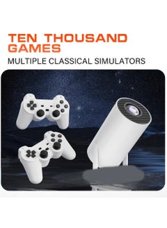 JAJEEK 4K Projector with Gaming Console | 2-in-1 Gaming Projector with 64GB Retro Games, 10000+ Classic Games, 1080P Portable Smart Projector, WiFi 6, BT 5.0, Compatible with Android, iOS, TV Box, HDMI, USB, PS4, Game Controller  - Image 5