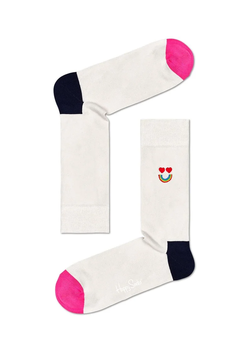 هابي سوكس EMBROIDERY HAPPY RAINBOW SOCK