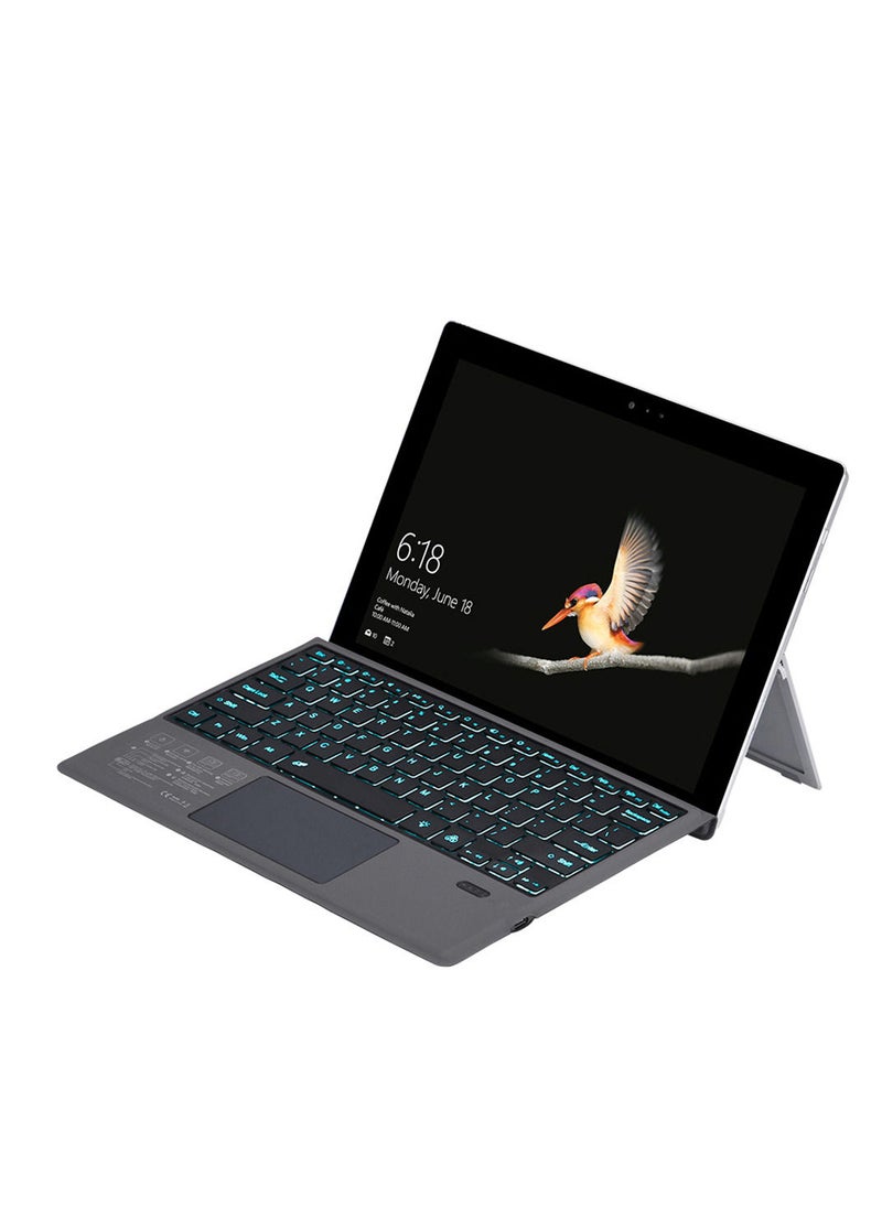 Generic - Wireless BT Keyboard Portable Ultra-thin Backlight Tablet Keyboard with Large Size Touchpad Compatible with Surface Pro 3/4/5/6/7 - Image 1