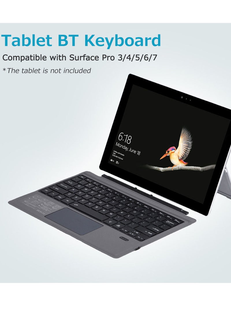Generic - Wireless BT Keyboard Portable Ultra-thin Backlight Tablet Keyboard with Large Size Touchpad Compatible with Surface Pro 3/4/5/6/7 - Image 1