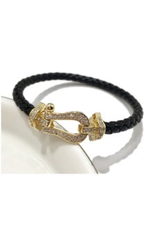 Red rope couple bracelet girls ins niche design female and male hand jewelry a pair of braided bracelets fashionable ladies bracelet horseshoe buckle diamond U-shaped head micro-inlaid bracelet simple hand jewelry - pzsku/Z54A14ABB7E4D65F3E6F8Z/45/_/1731401184/ddabcec5-5860-4676-9795-c26c8e6e4801