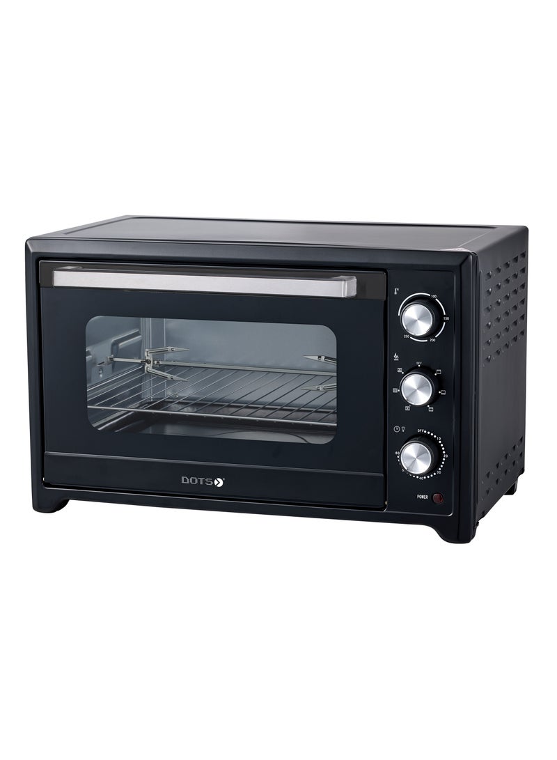 دوتس Electric oven, 45 litre capacity, single glass door 2000W, 60 minute timer with bell, adjustable temperature 100-250 degrees - Image 1
