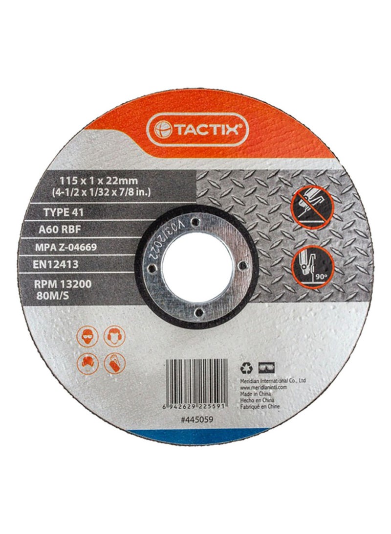 تاكتيكس مجموعة عجلات معدنية كاشطة دائرية متينة مكونة من 10 قطع باللون الرمادي 13200 دورة في الدقيقة للقطع الدقيق - Image 1