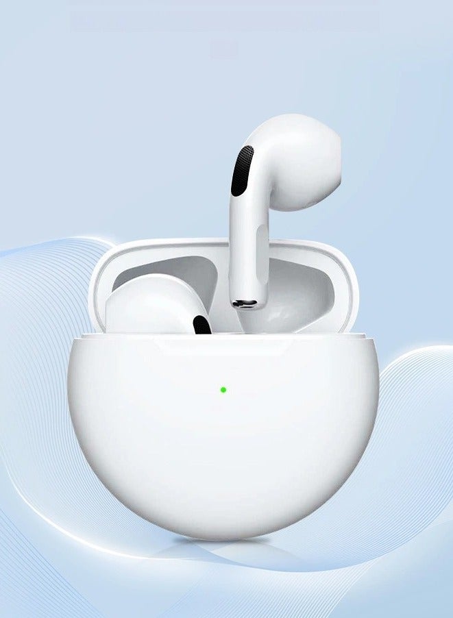 ZEPONOVA Wireless Bluetooth Earbud Headphone & Earphone with Bass Stereo Semi In-Ear Bluetooth Headphone, Light-Weight Earbud White - Image 1